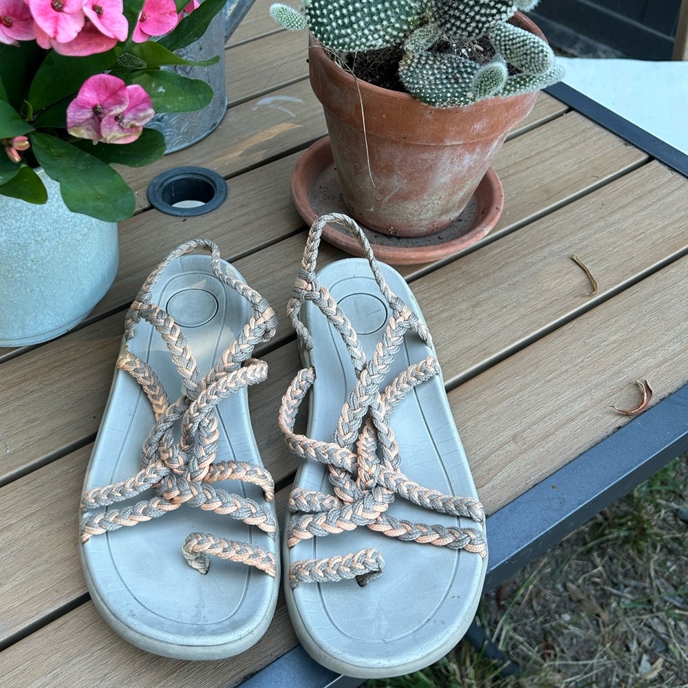 Braided Tan Sandals